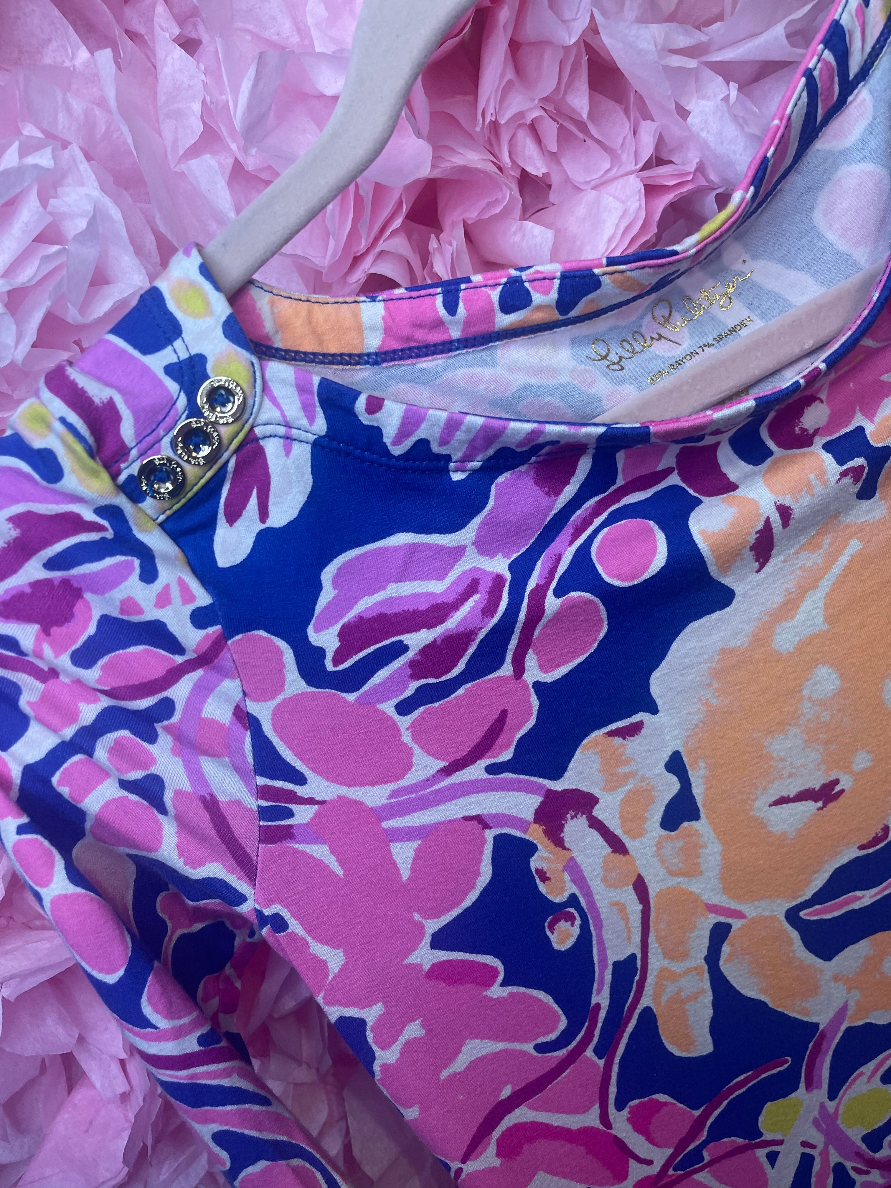 XXS Lilly Pulitzer Catch Release Bright Colorful Sophie Dress Women's
