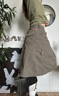 The North Face Womens Size 4 Skirt Tan Khaki Utility Pockets Zipper Front