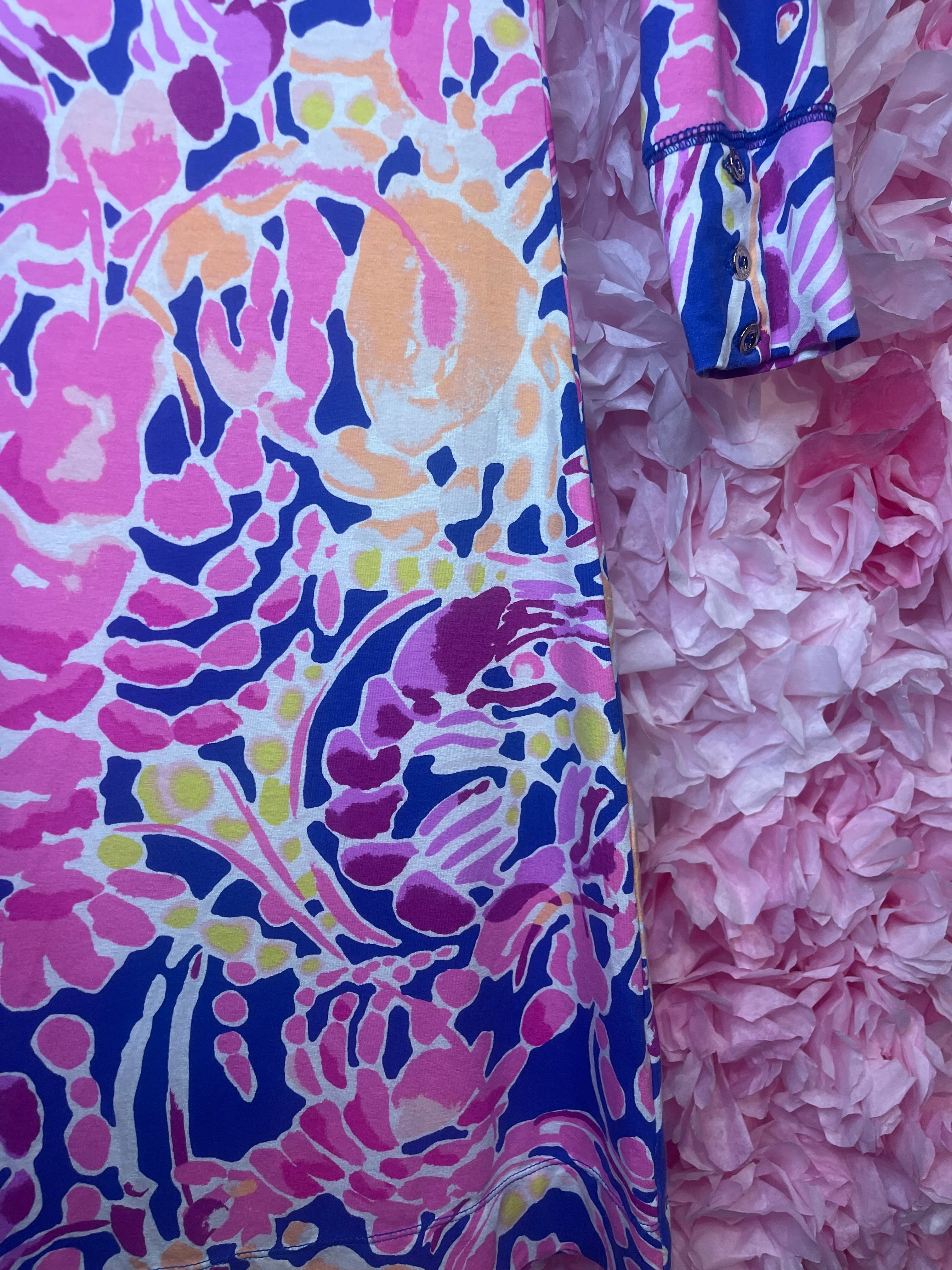 XXS Lilly Pulitzer Catch Release Bright Colorful Sophie Dress Women's