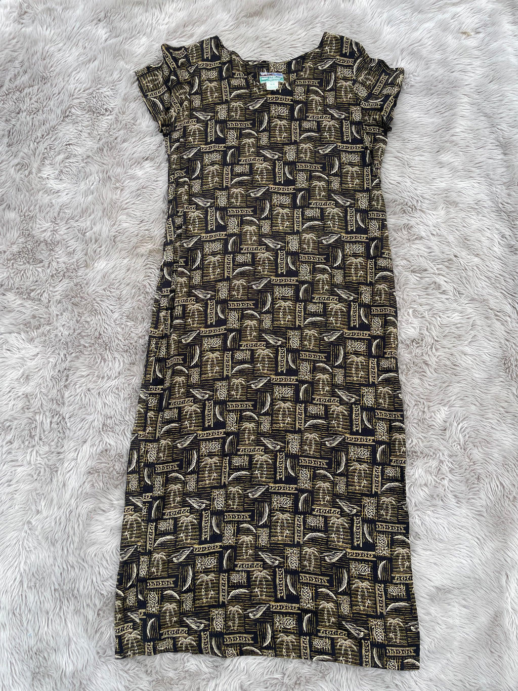 Reyn Spooner Black Hawaiian Women’s Dress Xs Floral Excellent Condition