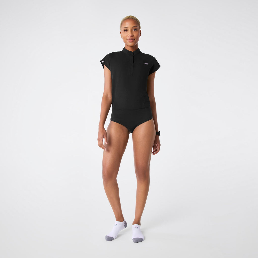 FIGS Rafaela Brief ScrubBodysuit Women’s Xs Black  Sleeveless Top
