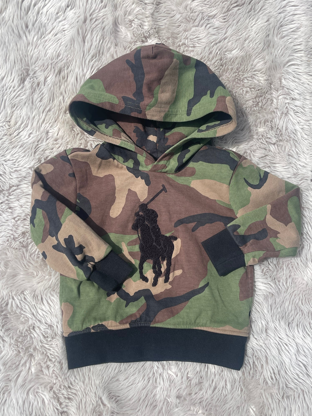 Polo Ralph Lauren Boys 2/2t Camo Big Pony Ponte Hoodie