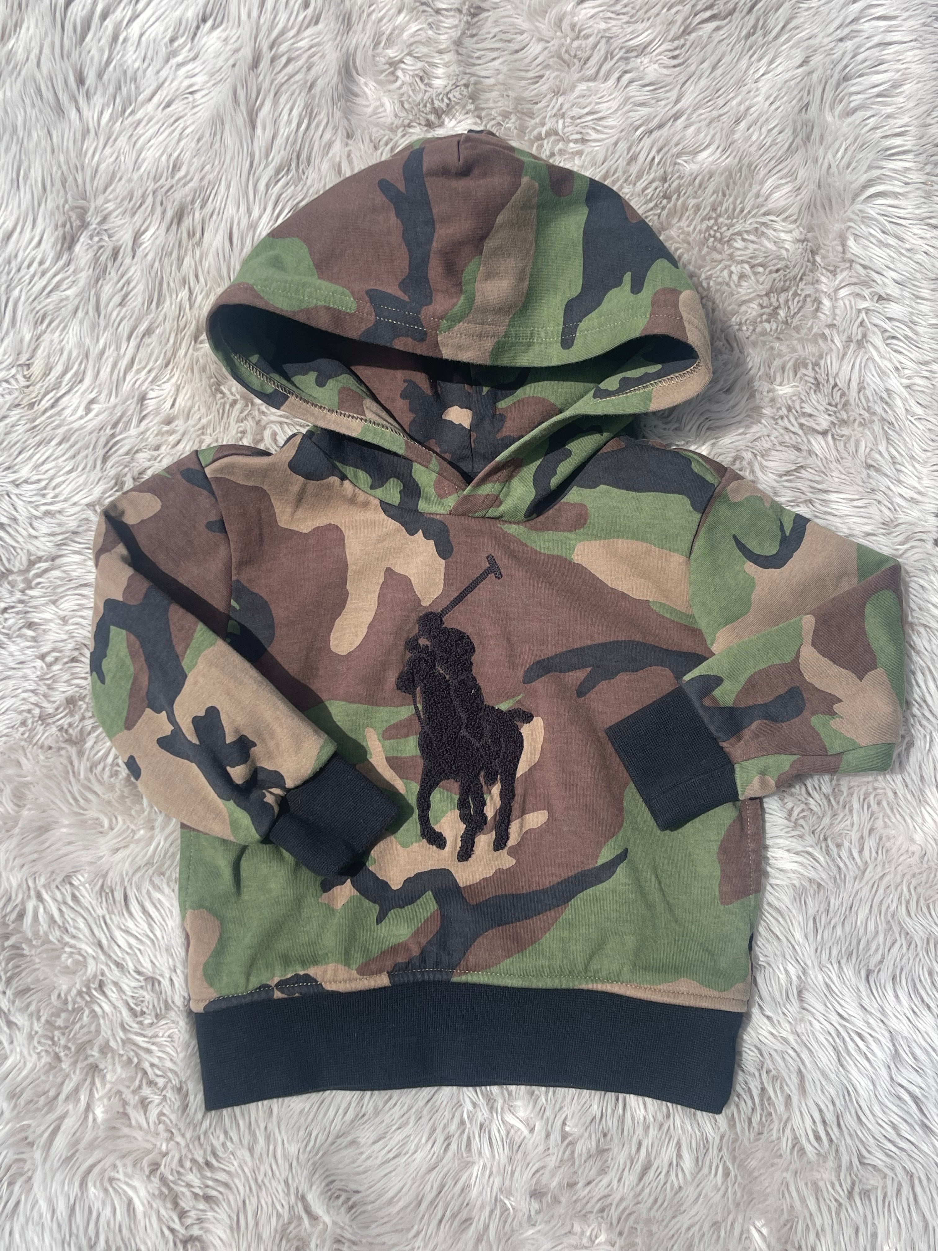 Polo Ralph Lauren Boys 2/2t Camo Big Pony Ponte Hoodie