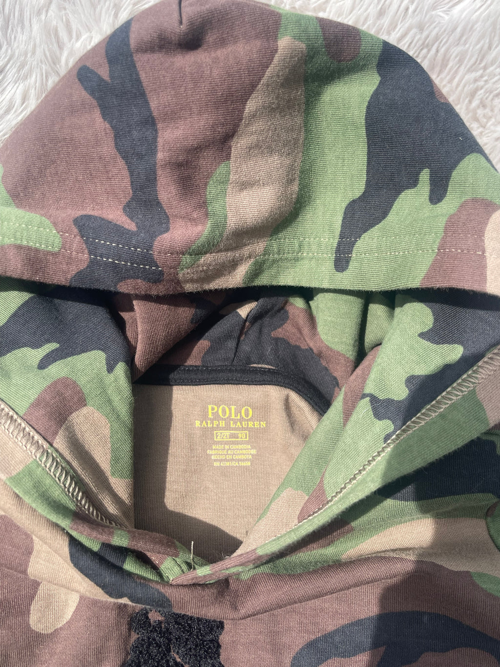 Polo Ralph Lauren Boys 2/2t Camo Big Pony Ponte Hoodie